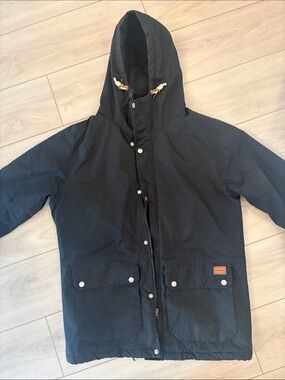 Volcom Black Hooded Ski Snowboard Jacket